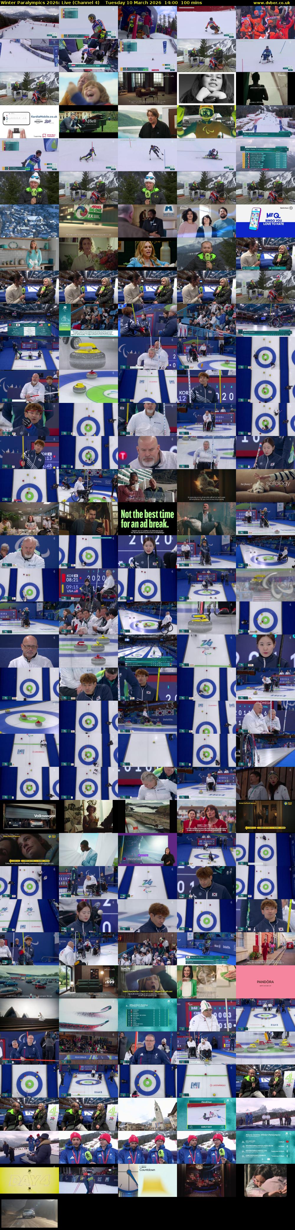 Winter Paralympics 2026: Live (Channel 4) Tuesday 10 March 2026 14:00 - 15:40