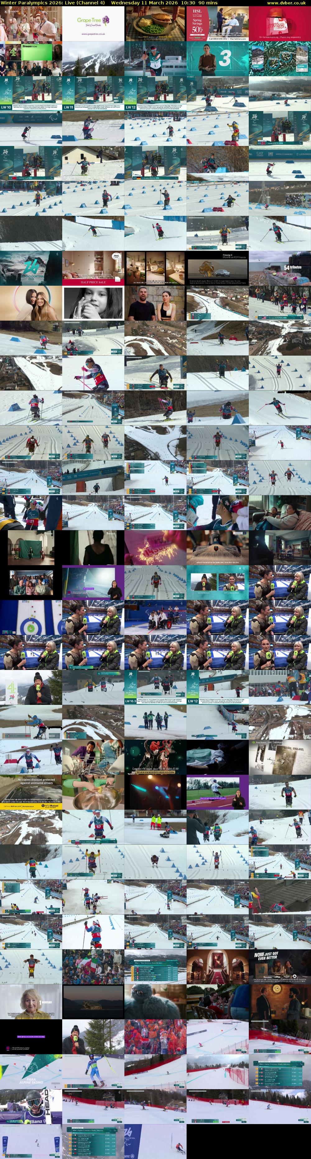 Winter Paralympics 2026: Live (Channel 4) Wednesday 11 March 2026 10:30 - 12:00