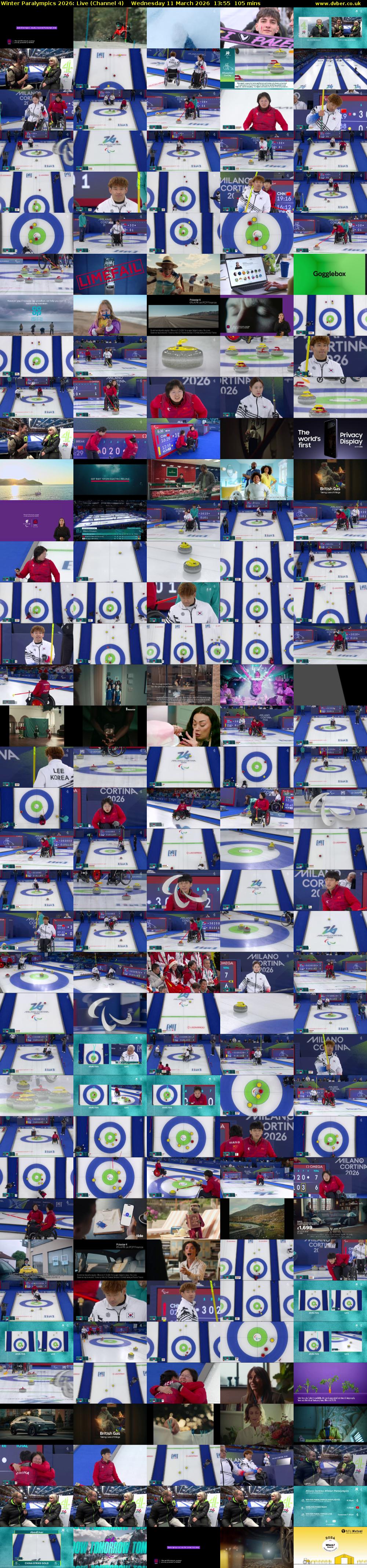 Winter Paralympics 2026: Live (Channel 4) Wednesday 11 March 2026 13:55 - 15:40