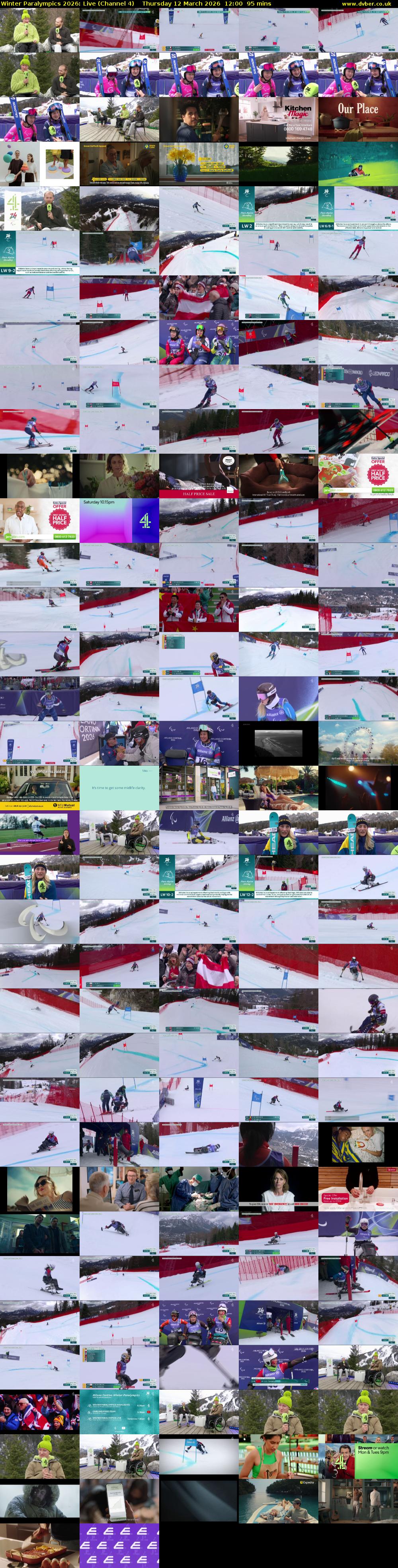 Winter Paralympics 2026: Live (Channel 4) Thursday 12 March 2026 12:00 - 13:35