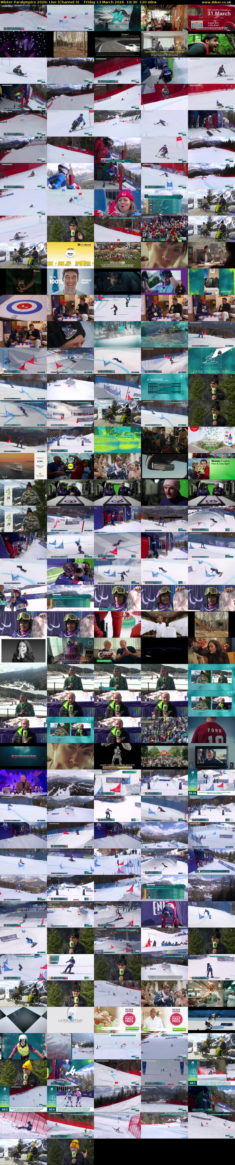 Winter Paralympics 2026: Live (Channel 4) Friday 13 March 2026 10:30 - 12:30