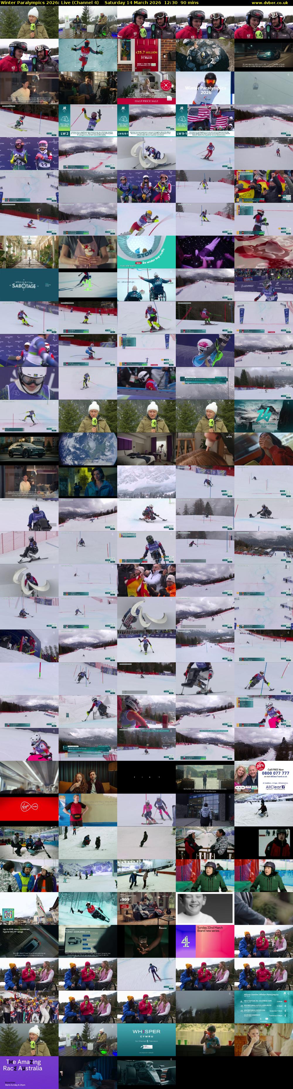 Winter Paralympics 2026: Live (Channel 4) Saturday 14 March 2026 12:30 - 14:00