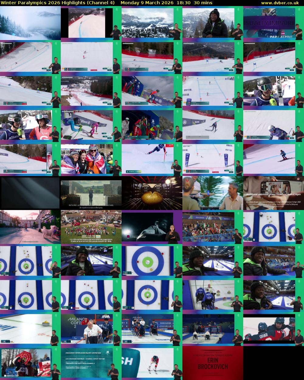 Winter Paralympics 2026 Highlights (Channel 4) Monday 9 March 2026 18:30 - 19:00