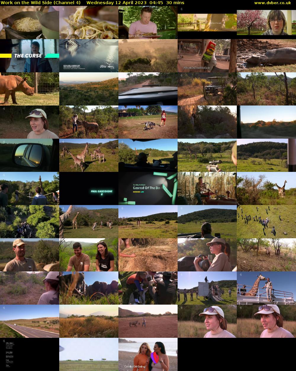 Work on the Wild Side (Channel 4) Wednesday 12 April 2023 04:45 - 05:15