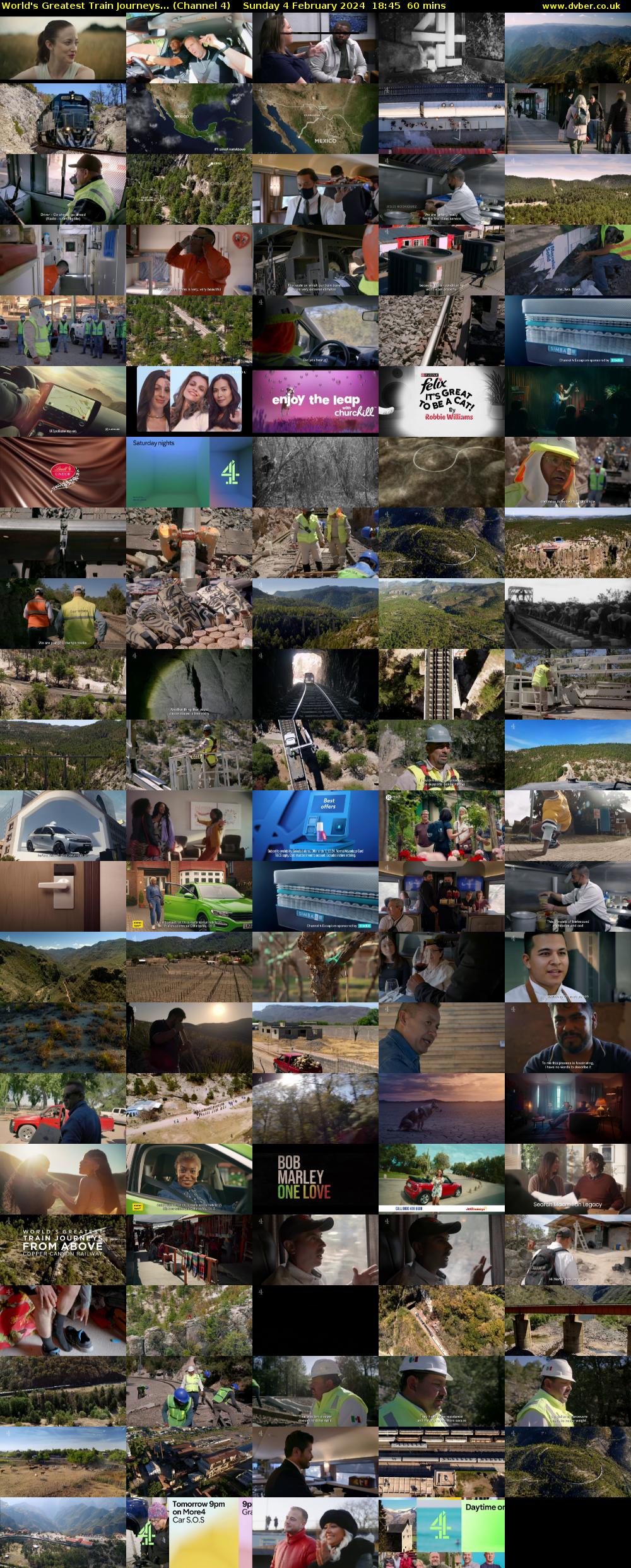World's Greatest Train Journeys... (Channel 4) Sunday 4 February 2024 18:45 - 19:45