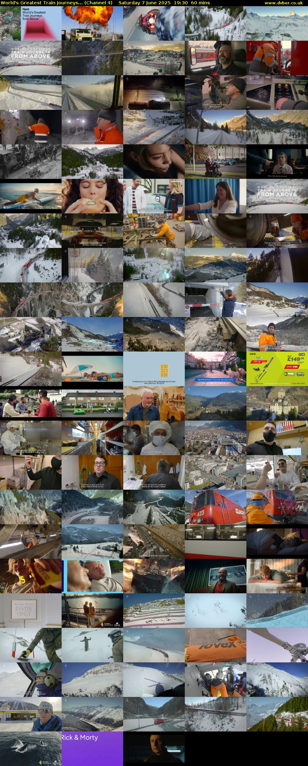World's Greatest Train Journeys... (Channel 4) Saturday 7 June 2025 19:30 - 20:30
