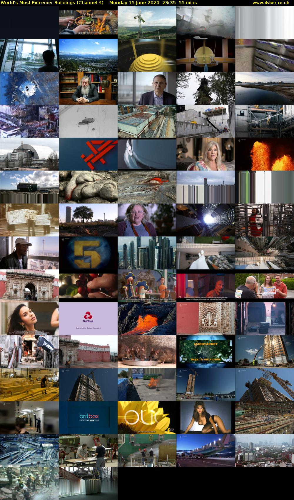 World's Most Extreme: Buildings (Channel 4) Monday 15 June 2020 23:35 - 00:30