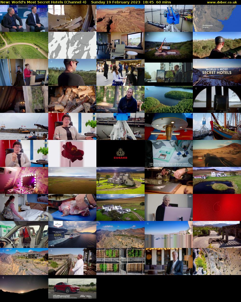 World's Most Secret Hotels (Channel 4) Sunday 19 February 2023 18:45 - 19:45