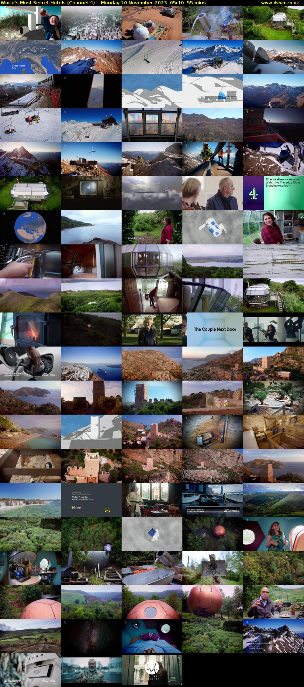 World's Most Secret Hotels (Channel 4) Monday 20 November 2023 05:10 - 06:05