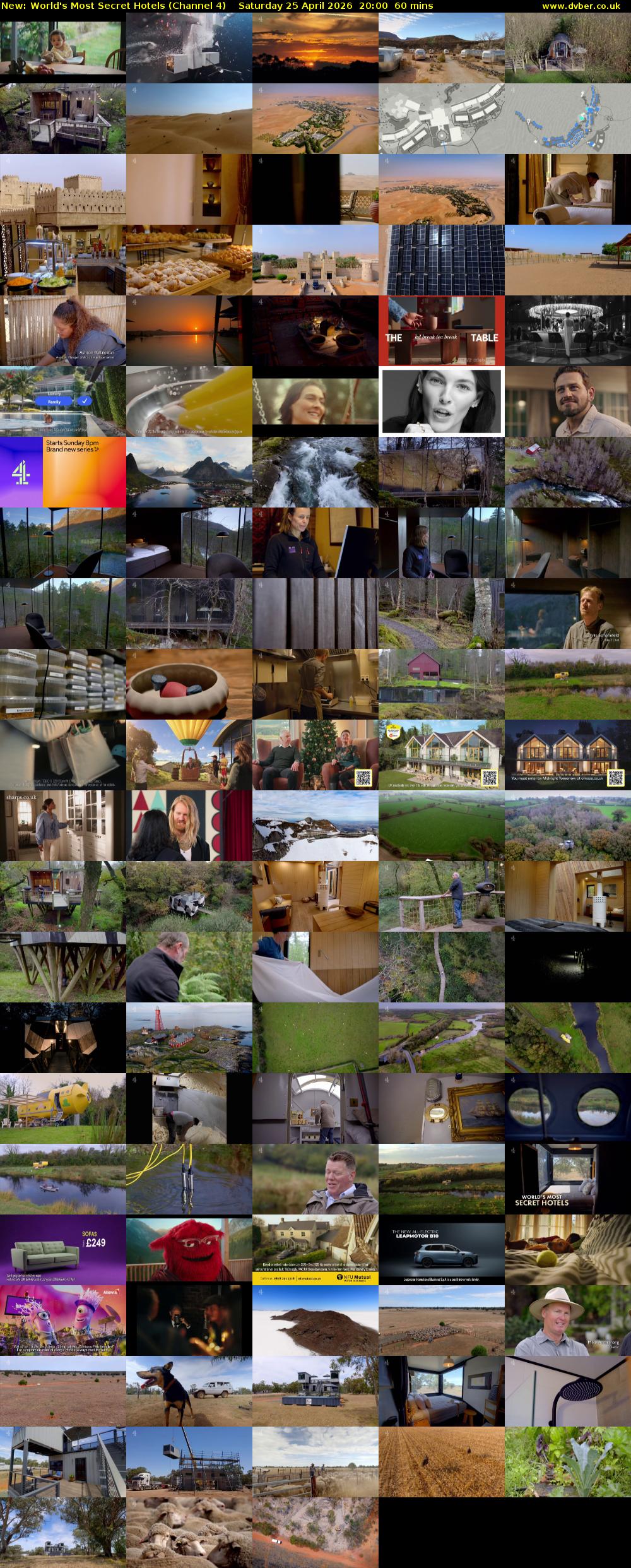 World's Most Secret Hotels (Channel 4) Saturday 25 April 2026 20:00 - 21:00