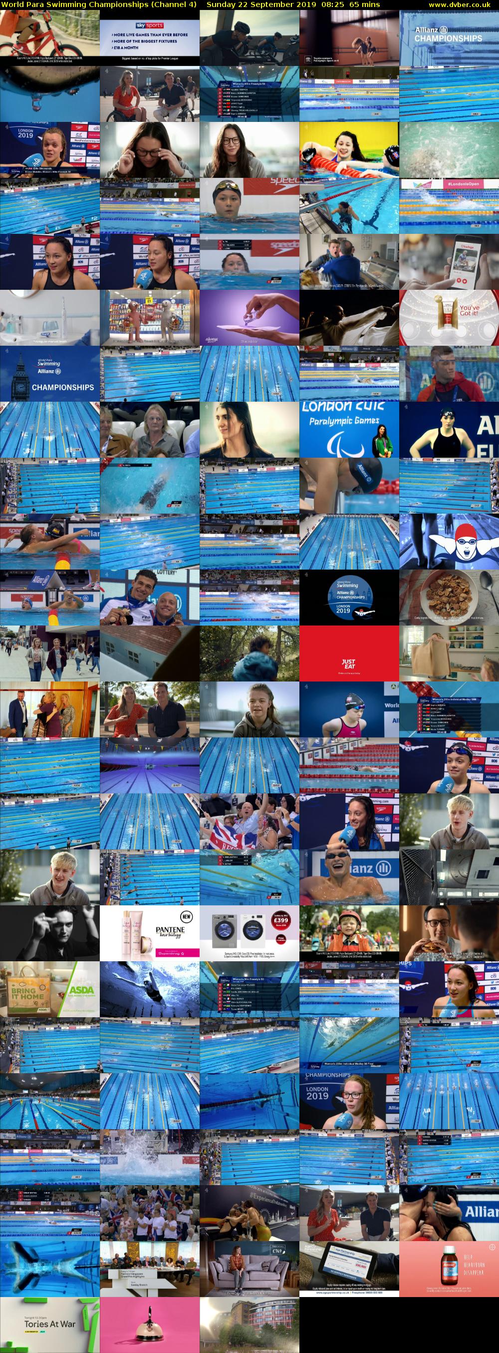 World Para Swimming Championships (Channel 4) Sunday 22 September 2019 08:25 - 09:30