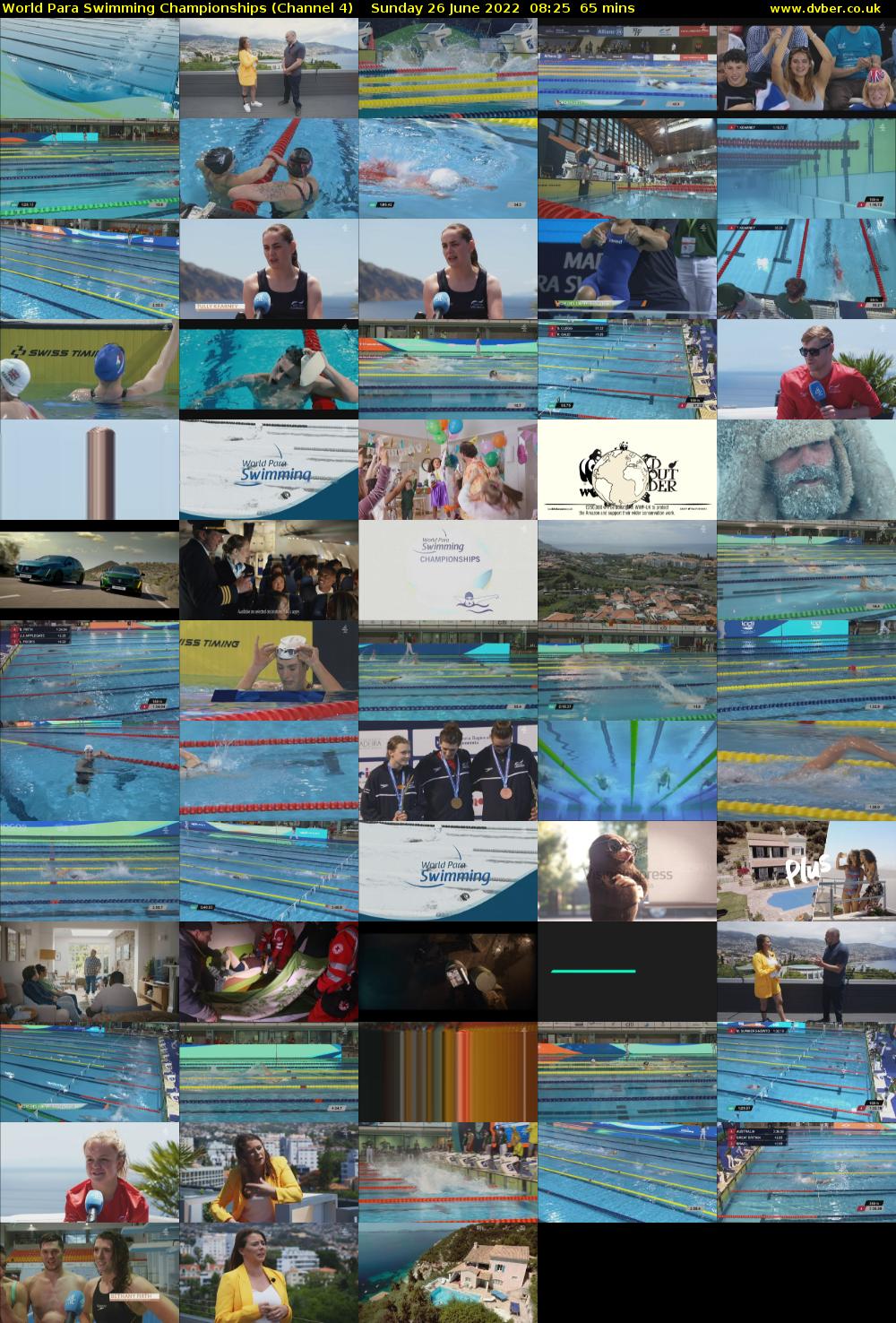 World Para Swimming Championships (Channel 4) Sunday 26 June 2022 08:25 - 09:30