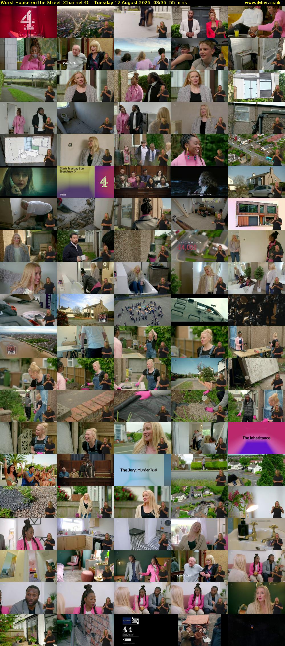Worst House on the Street (Channel 4) Tuesday 12 August 2025 03:35 - 04:30