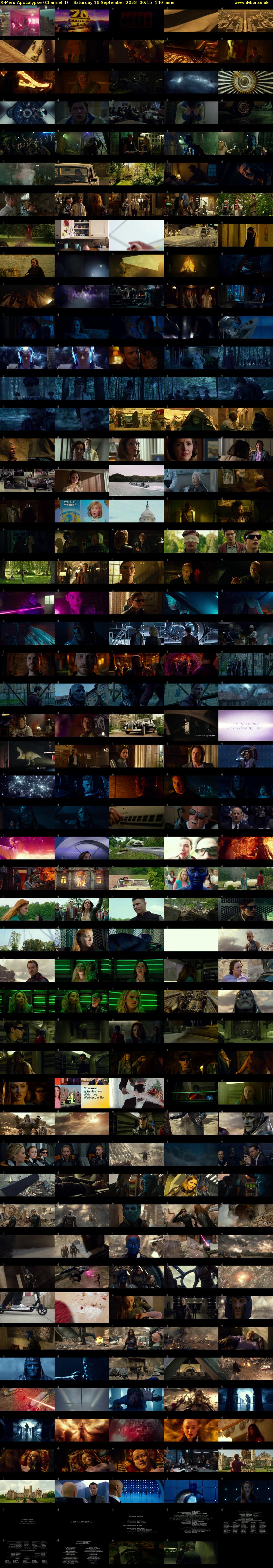 X-Men: Apocalypse (Channel 4) Saturday 16 September 2023 00:15 - 02:35