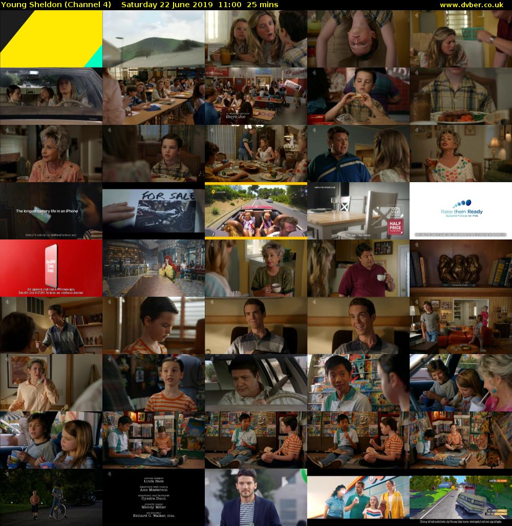Young Sheldon (Channel 4) Saturday 22 June 2019 11:00 - 11:25
