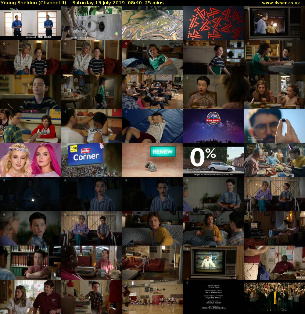 Young Sheldon (Channel 4) Saturday 13 July 2019 08:40 - 09:05