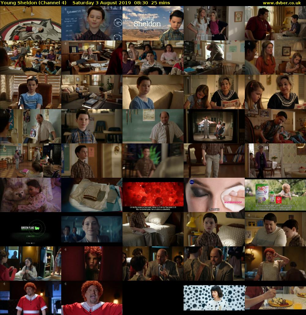 Young Sheldon (Channel 4) Saturday 3 August 2019 08:30 - 08:55