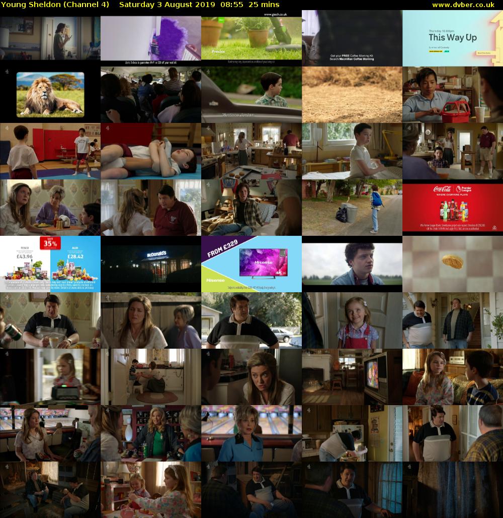 Young Sheldon (Channel 4) Saturday 3 August 2019 08:55 - 09:20