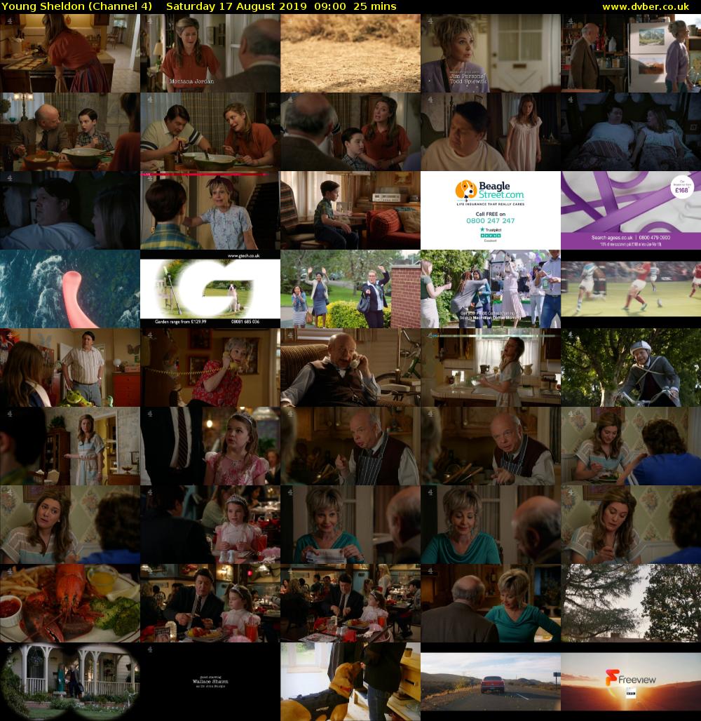 Young Sheldon (Channel 4) Saturday 17 August 2019 09:00 - 09:25