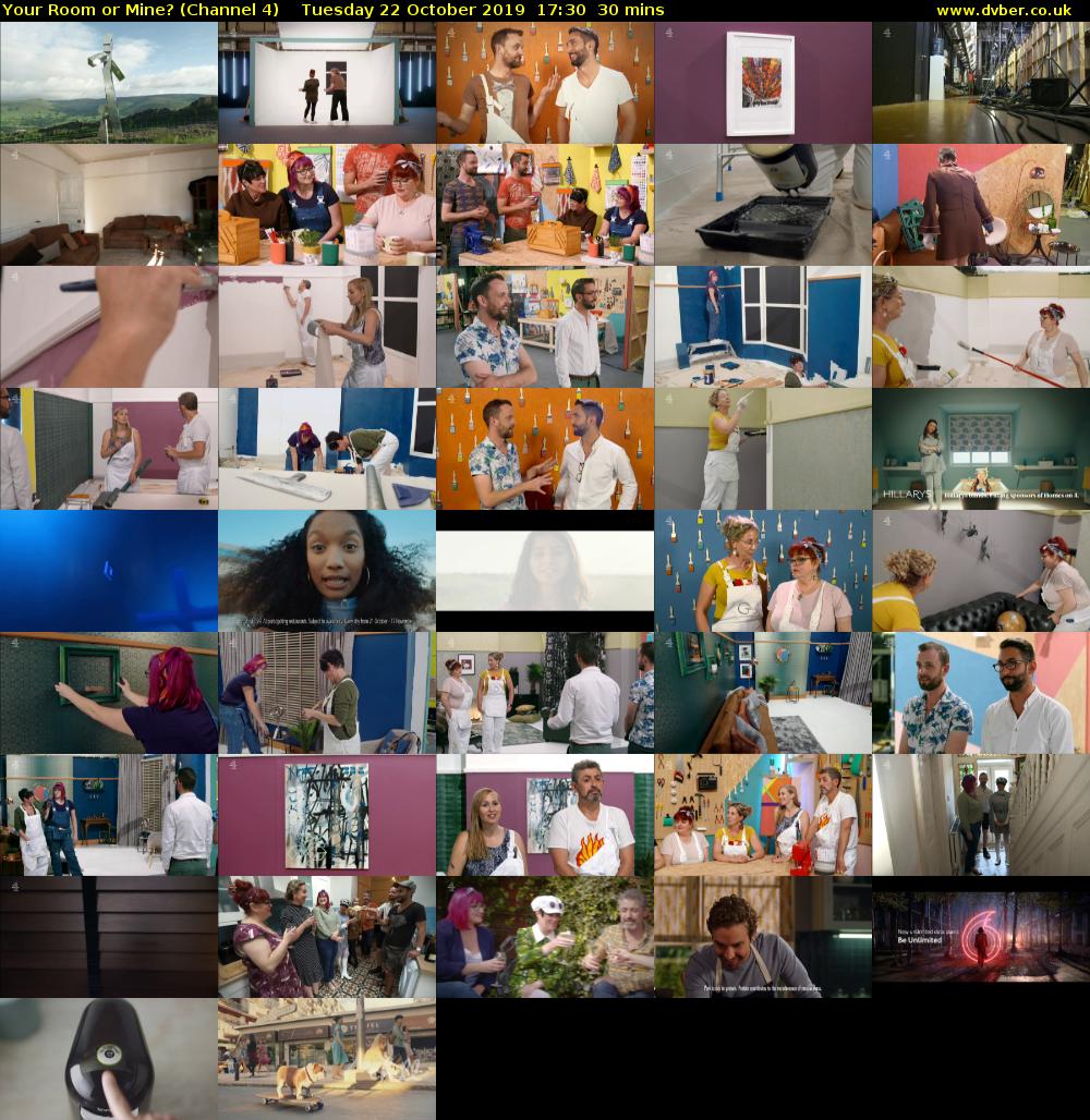 Your Room or Mine? (Channel 4) Tuesday 22 October 2019 17:30 - 18:00