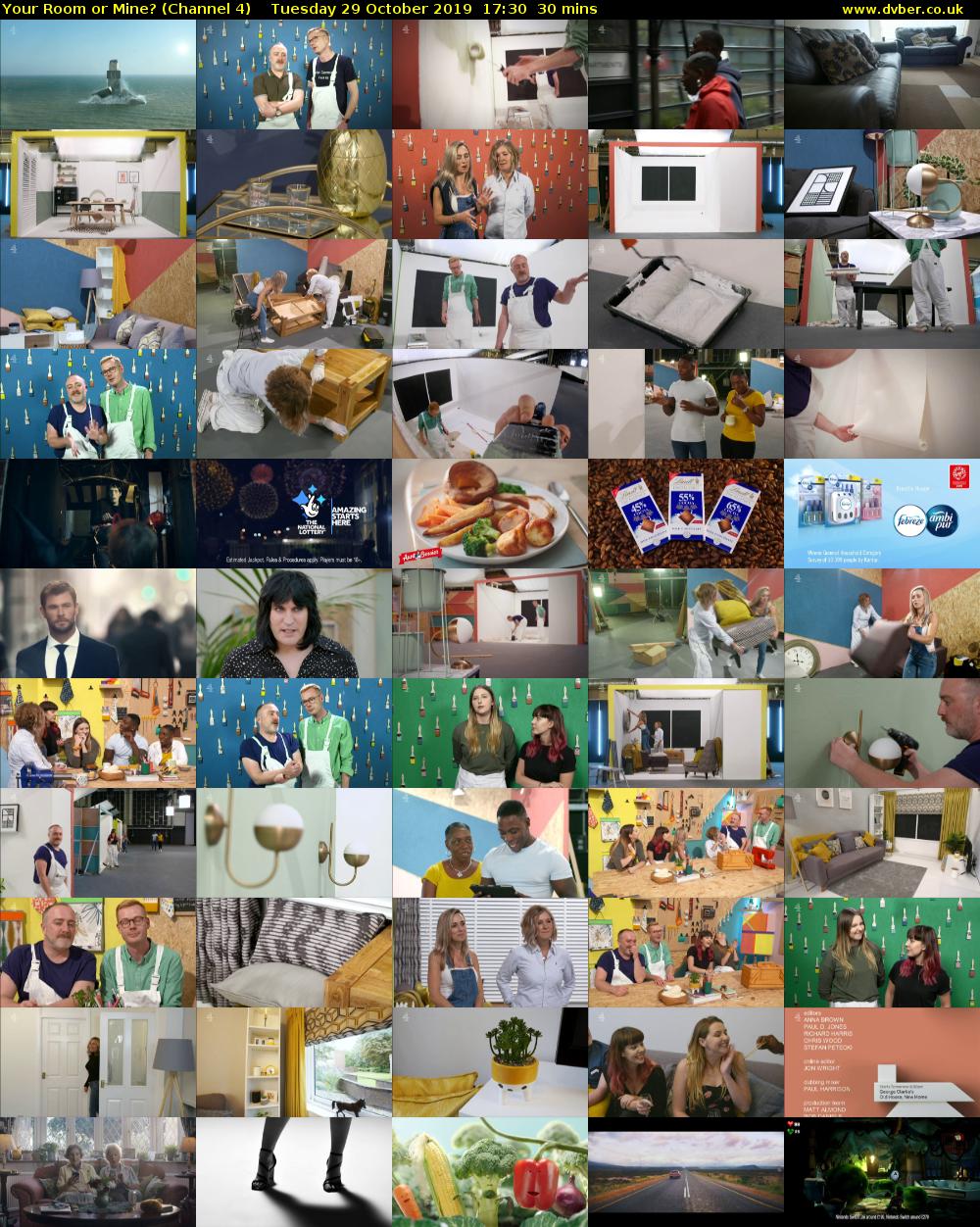 Your Room or Mine? (Channel 4) Tuesday 29 October 2019 17:30 - 18:00