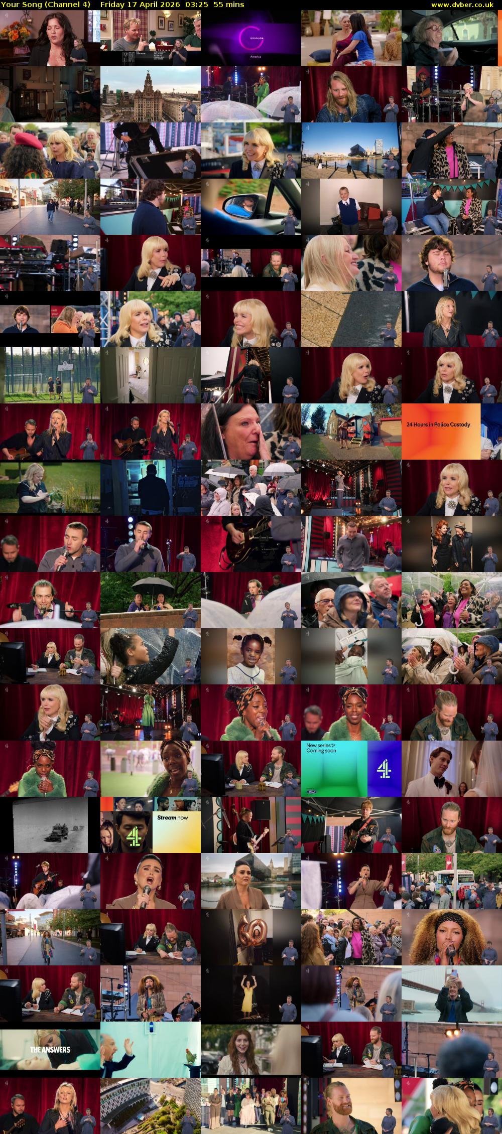 Your Song (Channel 4) Friday 17 April 2026 03:25 - 04:20