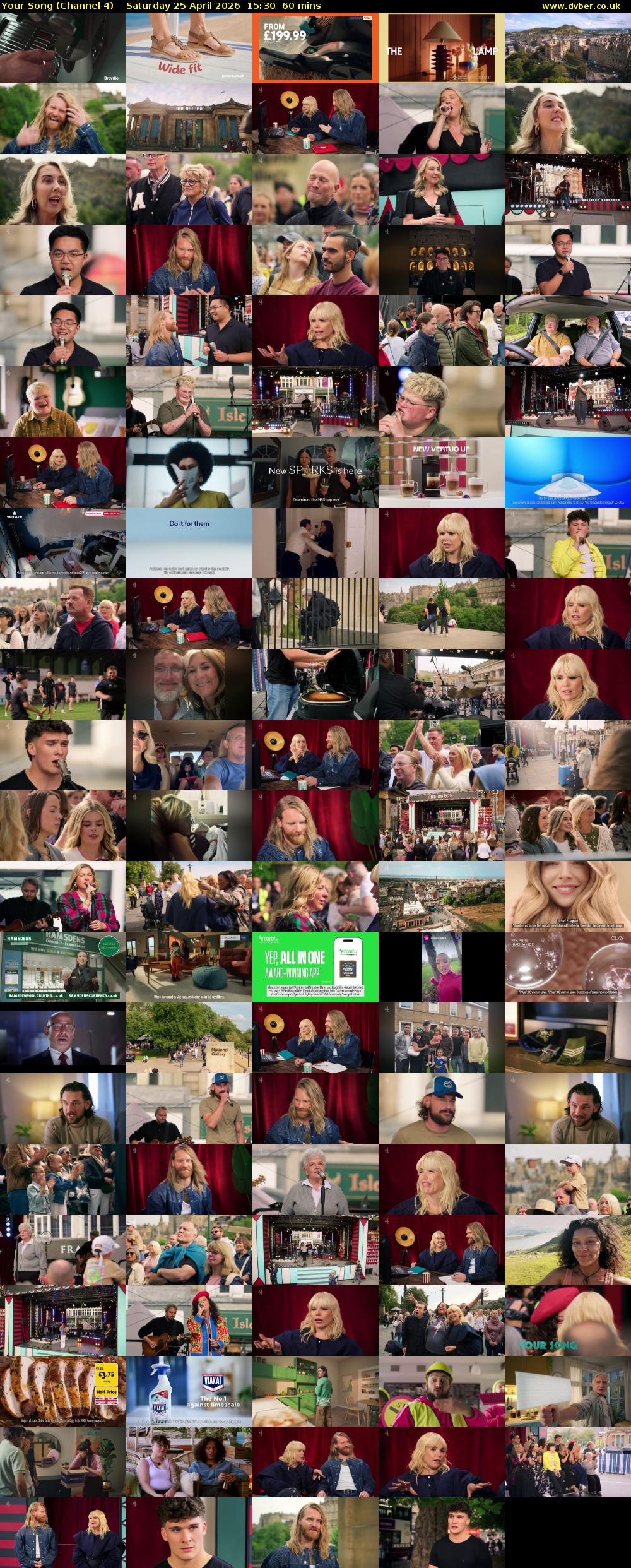 Your Song (Channel 4) Saturday 25 April 2026 15:30 - 16:30