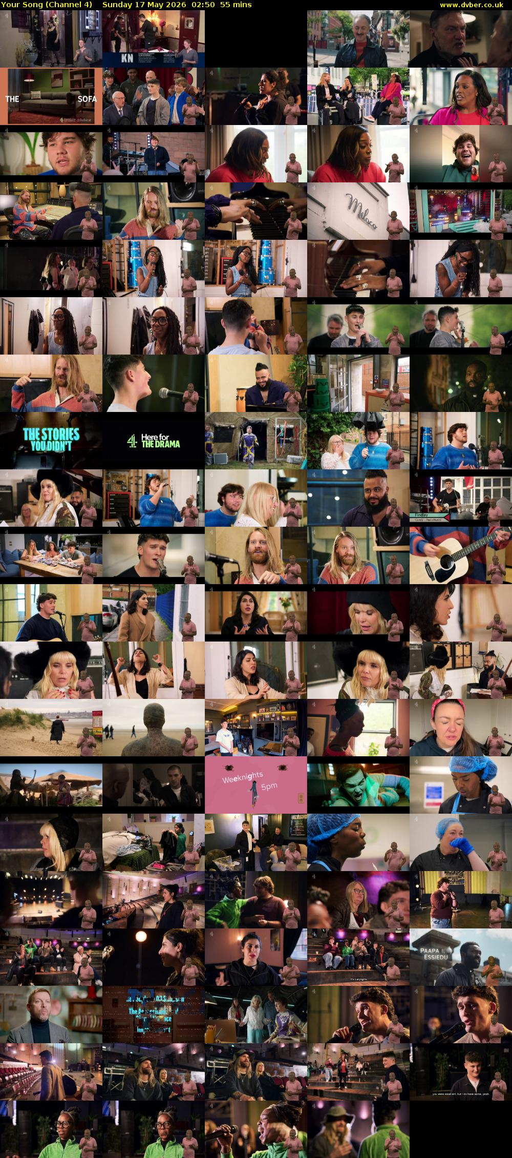 Your Song (Channel 4) Sunday 17 May 2026 02:50 - 03:45