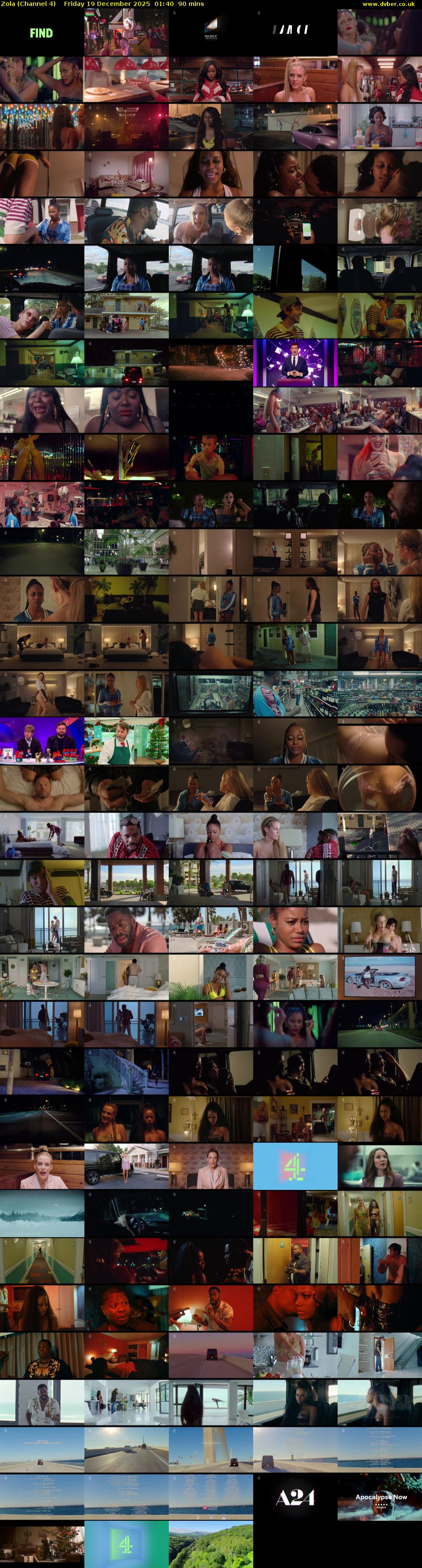 Zola (Channel 4) Friday 19 December 2025 01:40 - 03:10