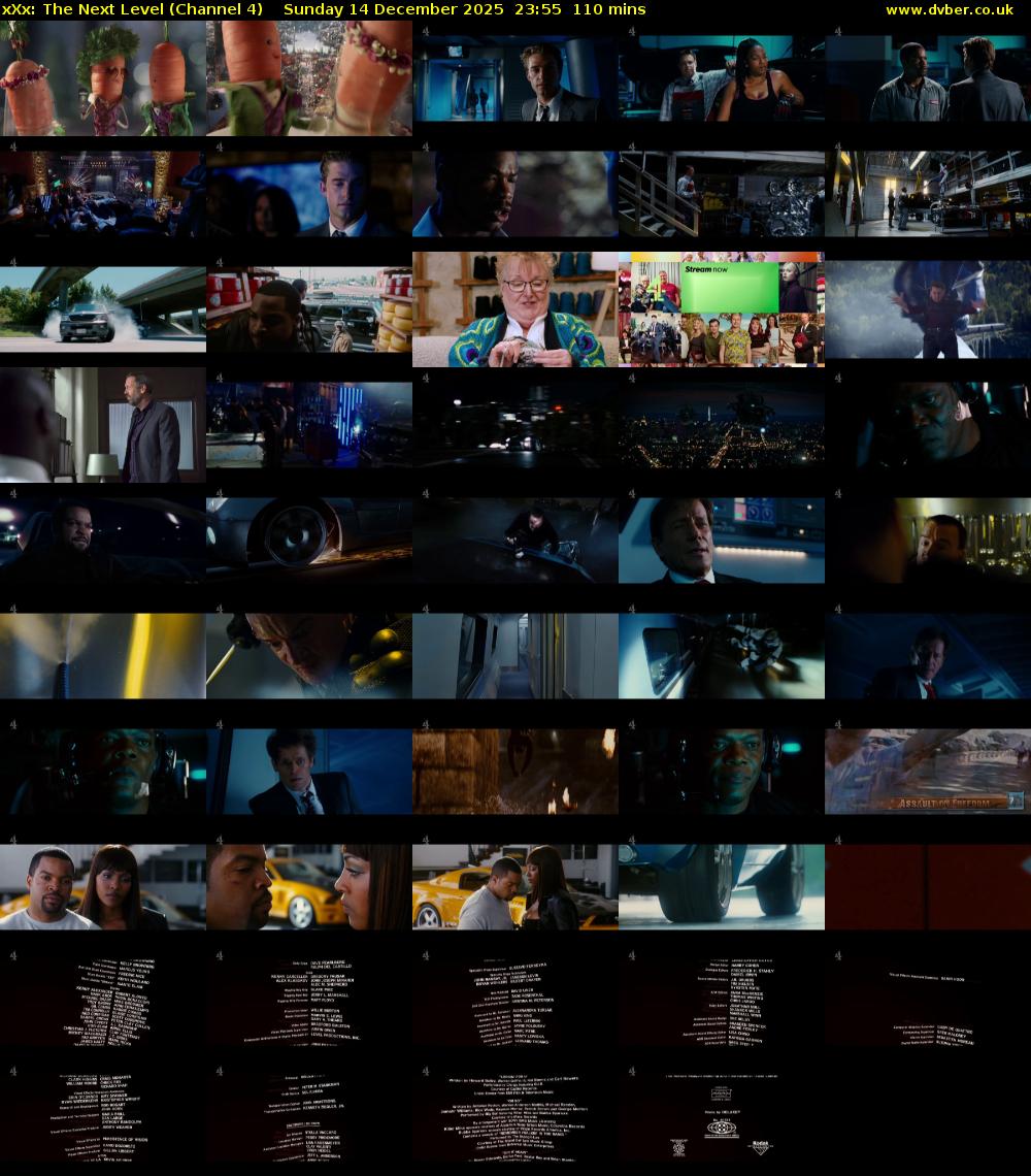 xXx: The Next Level (Channel 4) Sunday 14 December 2025 23:55 - 01:45