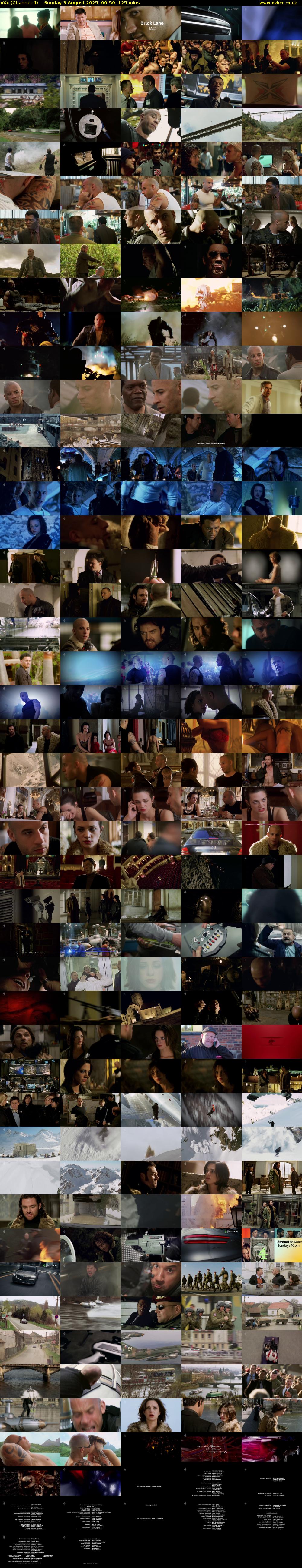xXx (Channel 4) Sunday 3 August 2025 00:50 - 02:55