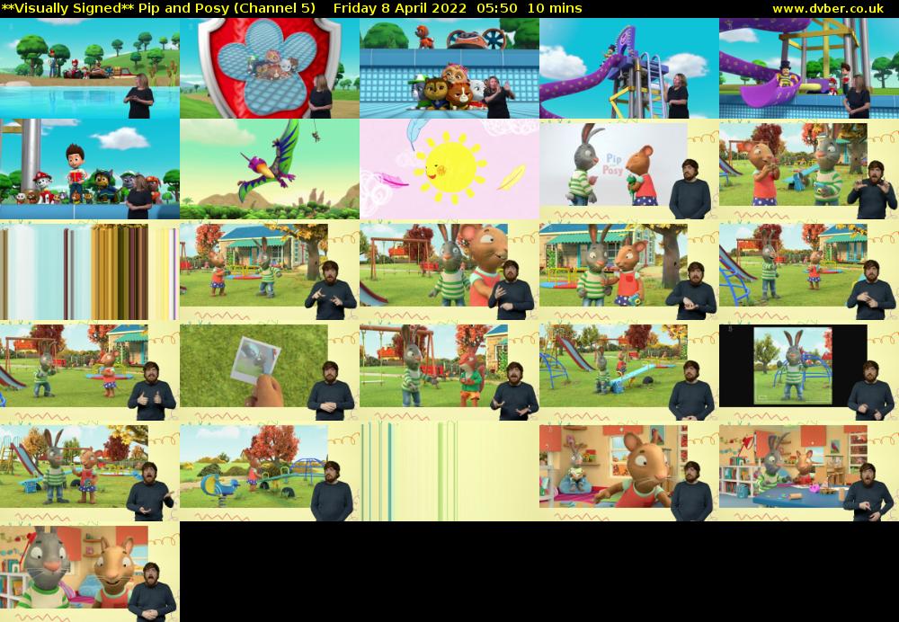 **Visually Signed** Pip and Posy (Channel 5) Friday 8 April 2022 05:50 - 06:00