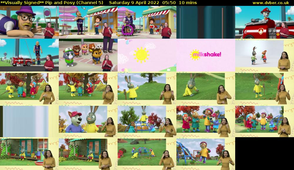 **Visually Signed** Pip and Posy (Channel 5) Saturday 9 April 2022 05:50 - 06:00