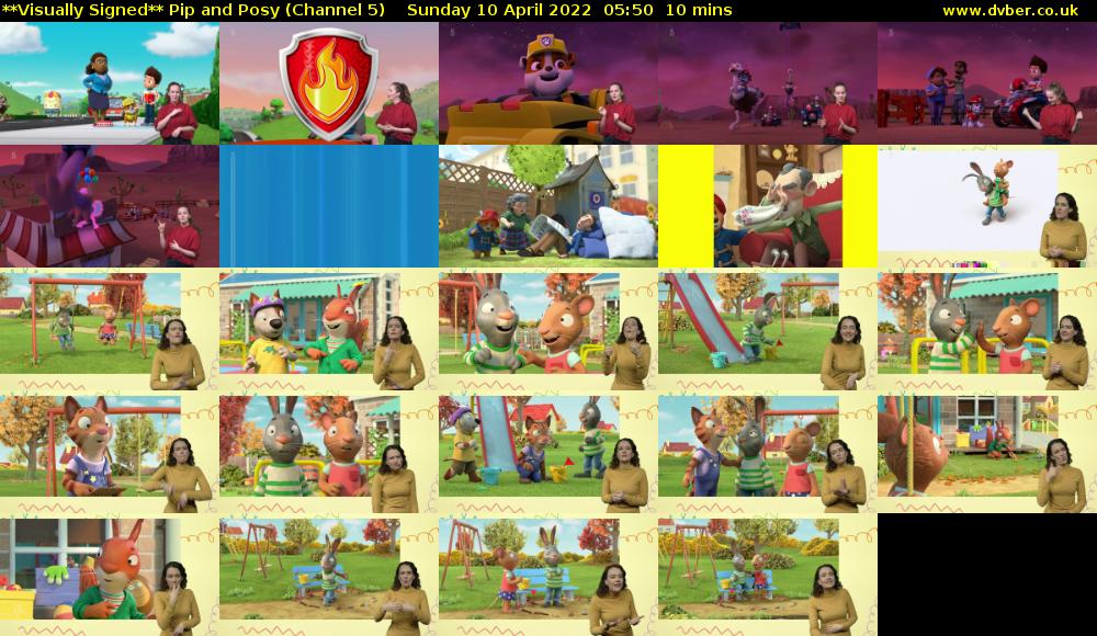 **Visually Signed** Pip and Posy (Channel 5) Sunday 10 April 2022 05:50 - 06:00