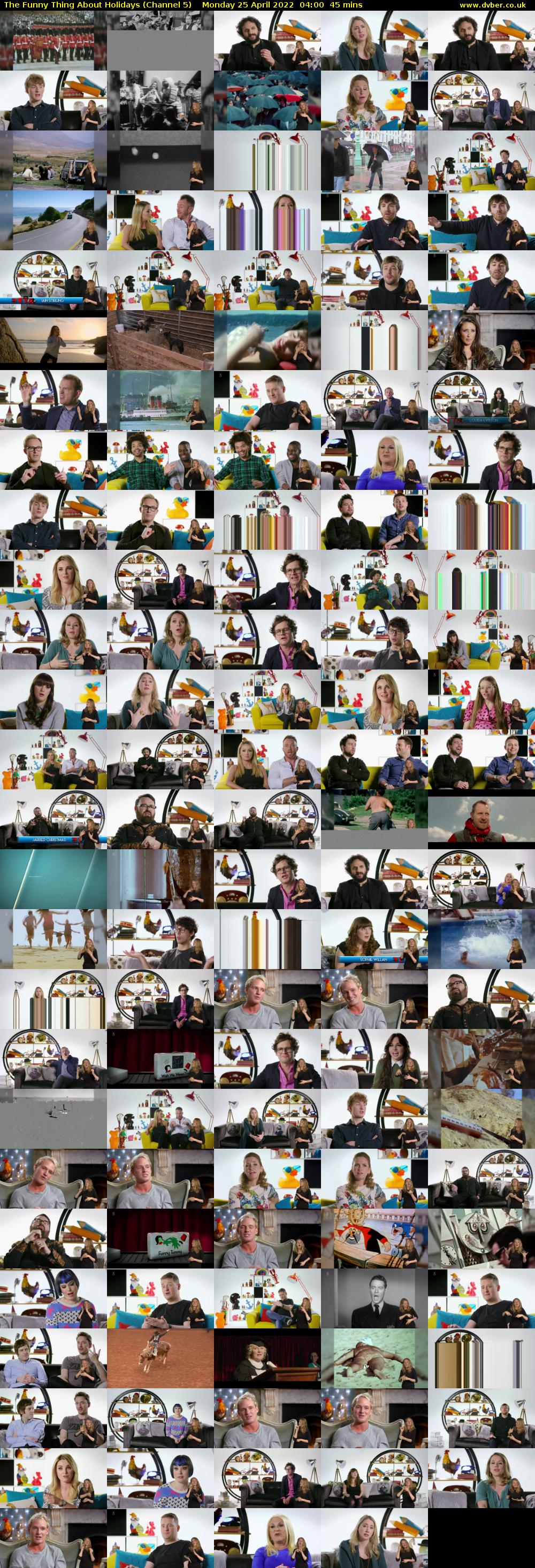  The Funny Thing About Holidays (Channel 5) Monday 25 April 2022 04:00 - 04:45