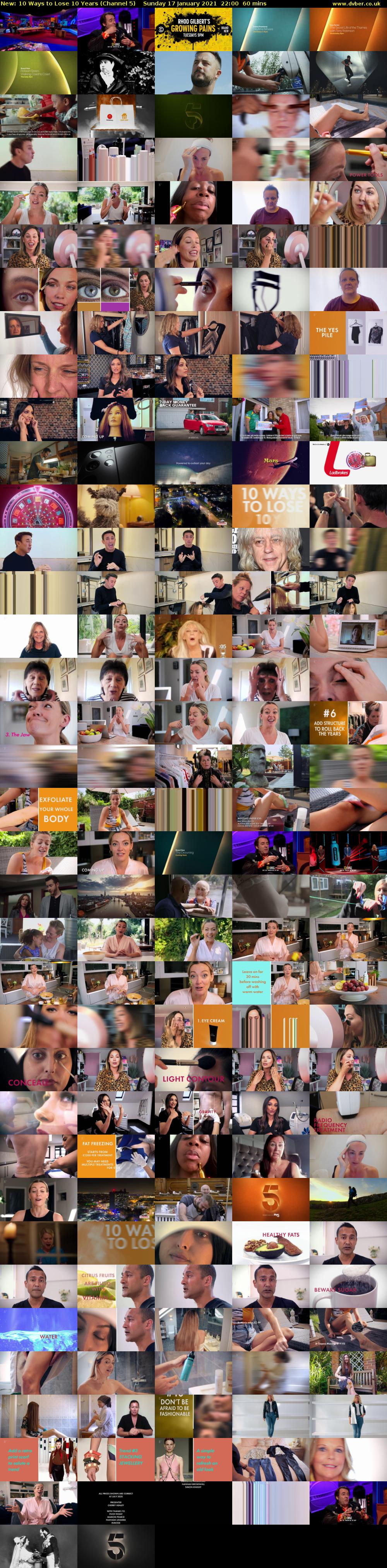 10 Ways to Lose 10 Years (Channel 5) Sunday 17 January 2021 22:00 - 23:00