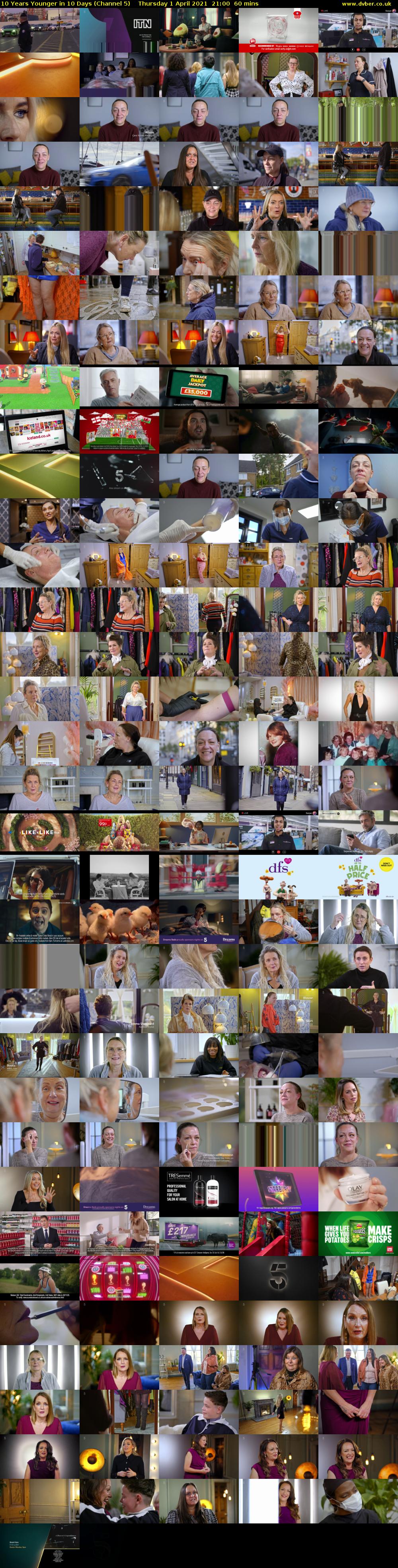 10 Years Younger in 10 Days (Channel 5) Thursday 1 April 2021 21:00 - 22:00