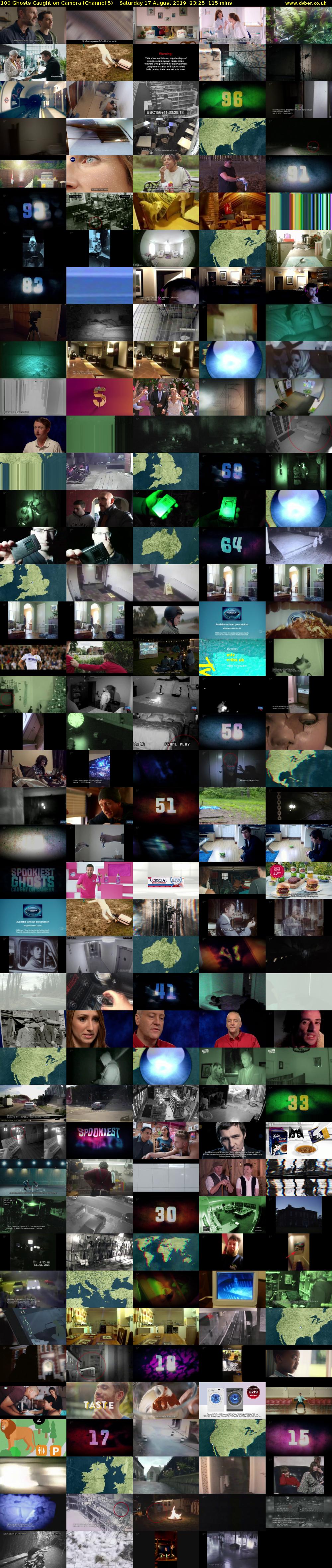 100 Ghosts Caught on Camera (Channel 5) Saturday 17 August 2019 23:25 - 01:20