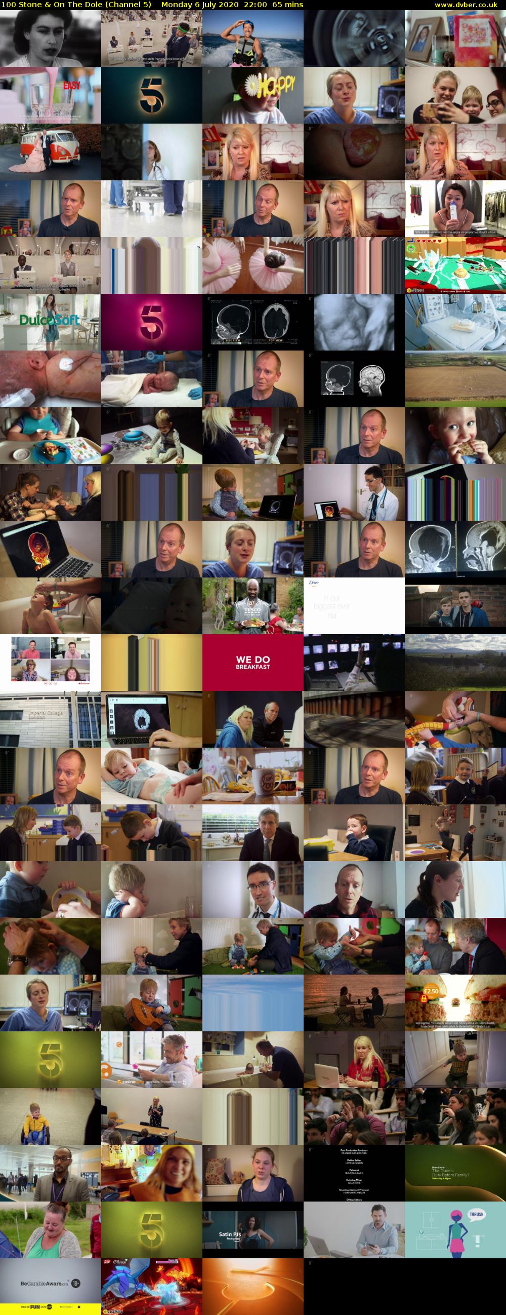 100 Stone & On The Dole (Channel 5) Monday 6 July 2020 22:00 - 23:05