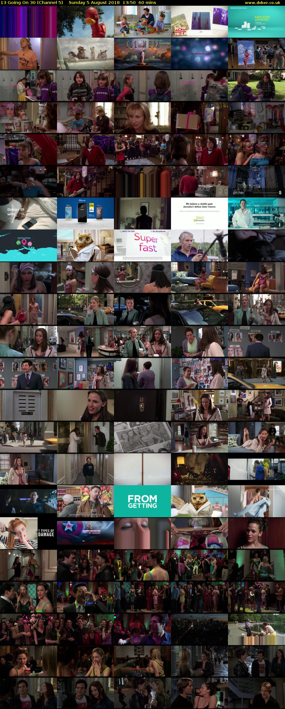 13 Going On 30 (Channel 5) Sunday 5 August 2018 13:50 - 14:50