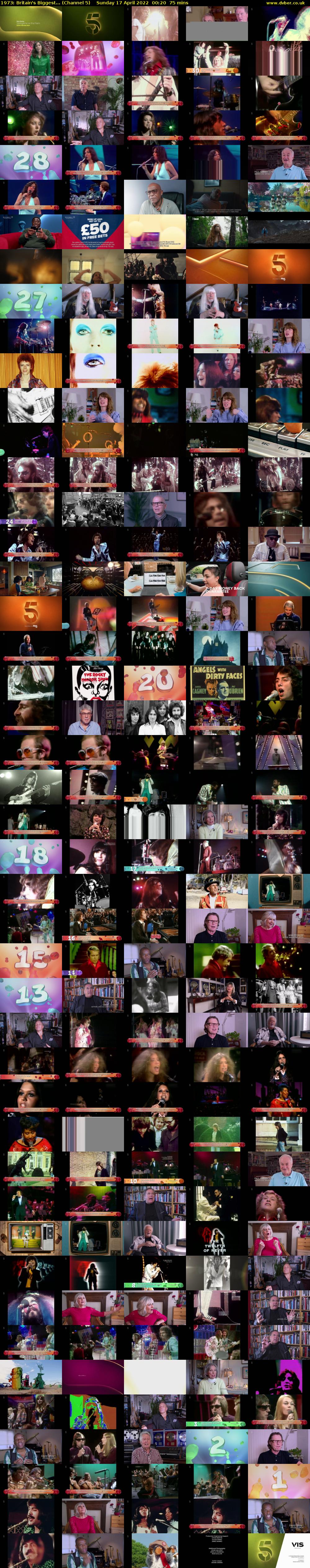 1973: Britain's Biggest... (Channel 5) Sunday 17 April 2022 00:20 - 01:35