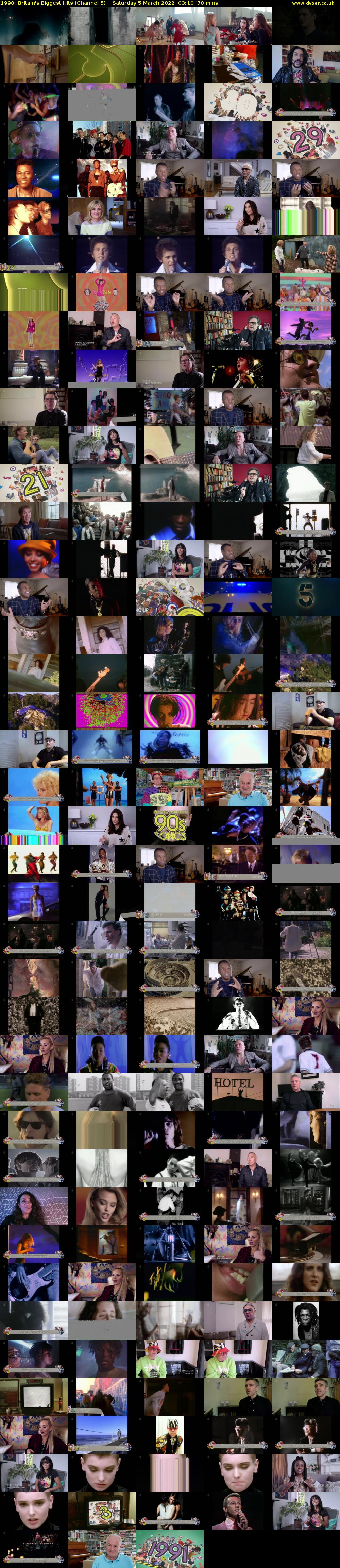 1990: Britain's Biggest Hits (Channel 5) Saturday 5 March 2022 03:10 - 04:20