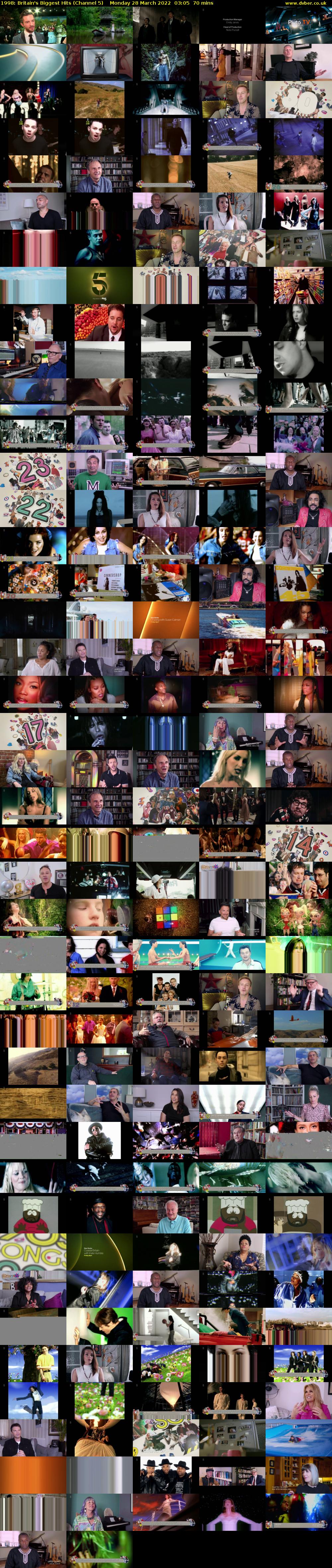 1998: Britain's Biggest Hits (Channel 5) Monday 28 March 2022 03:05 - 04:15