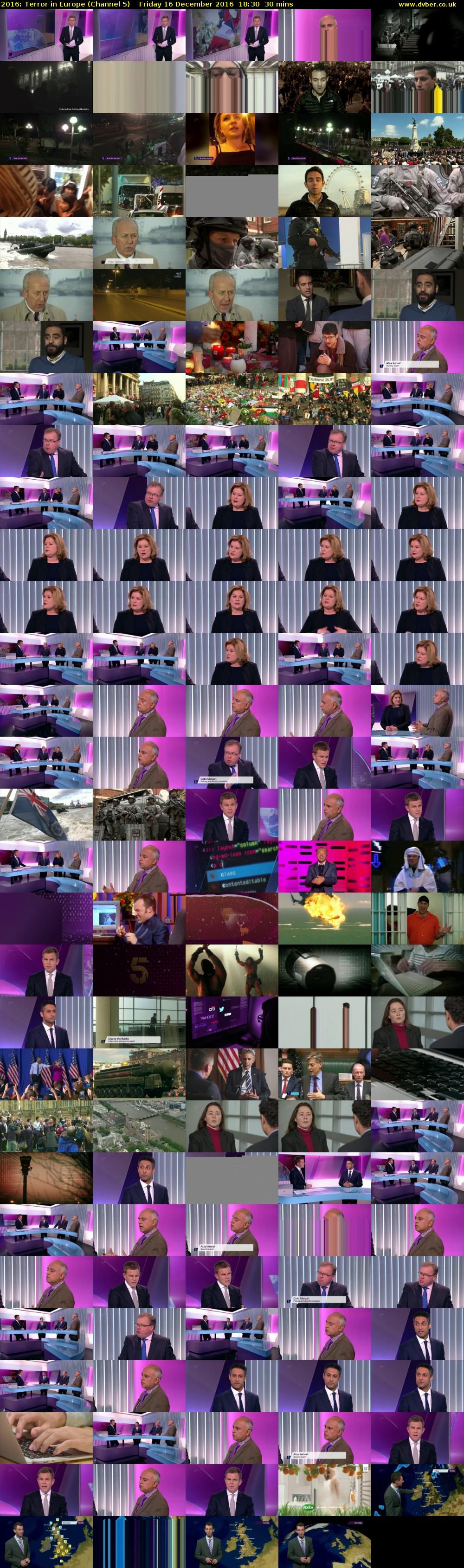 2016: Terror in Europe (Channel 5) Friday 16 December 2016 18:30 - 19:00