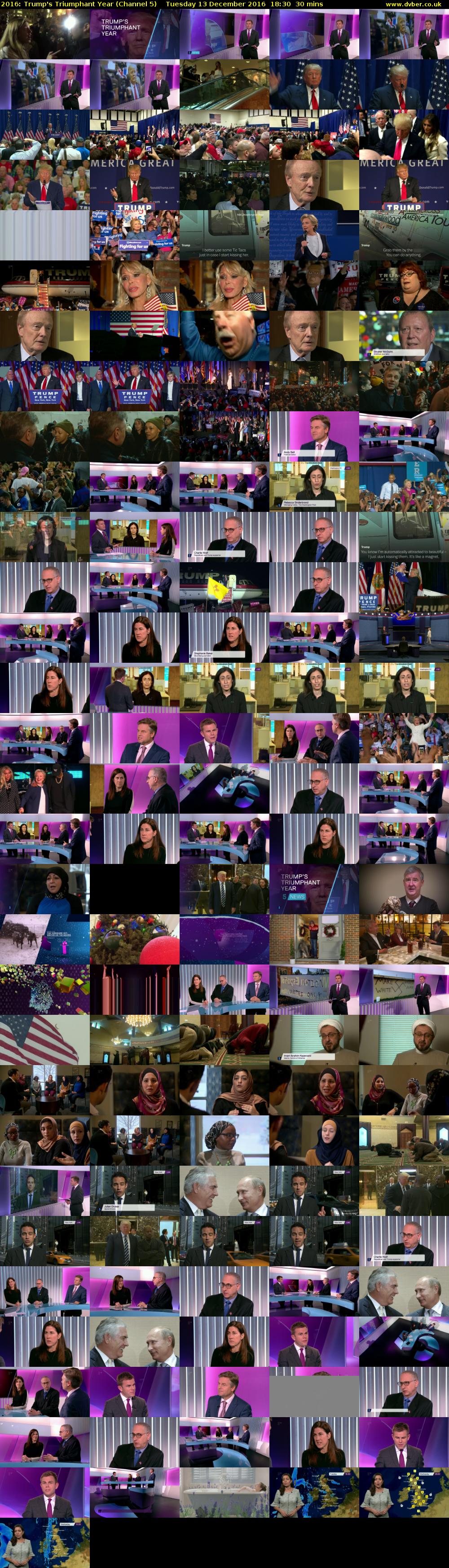 2016: Trump's Triumphant Year (Channel 5) Tuesday 13 December 2016 18:30 - 19:00