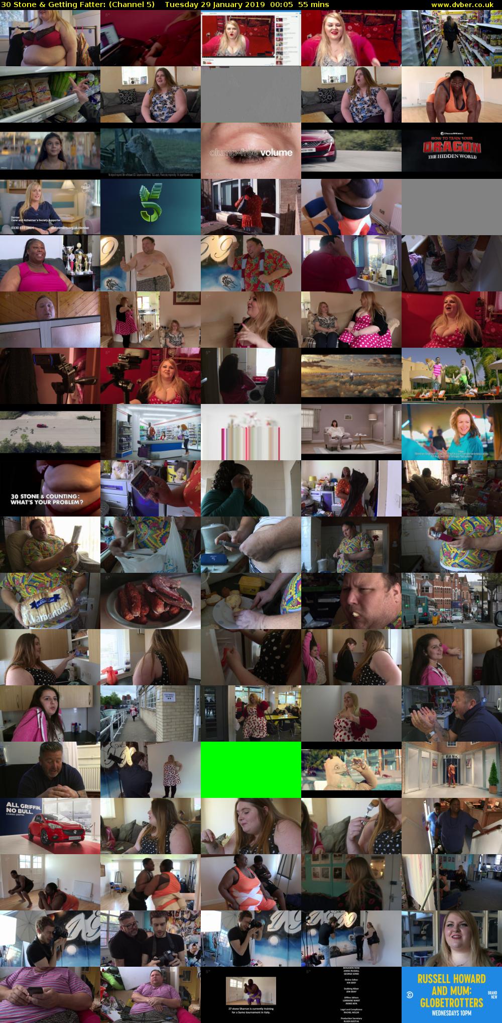 30 Stone & Getting Fatter: (Channel 5) Tuesday 29 January 2019 00:05 - 01:00
