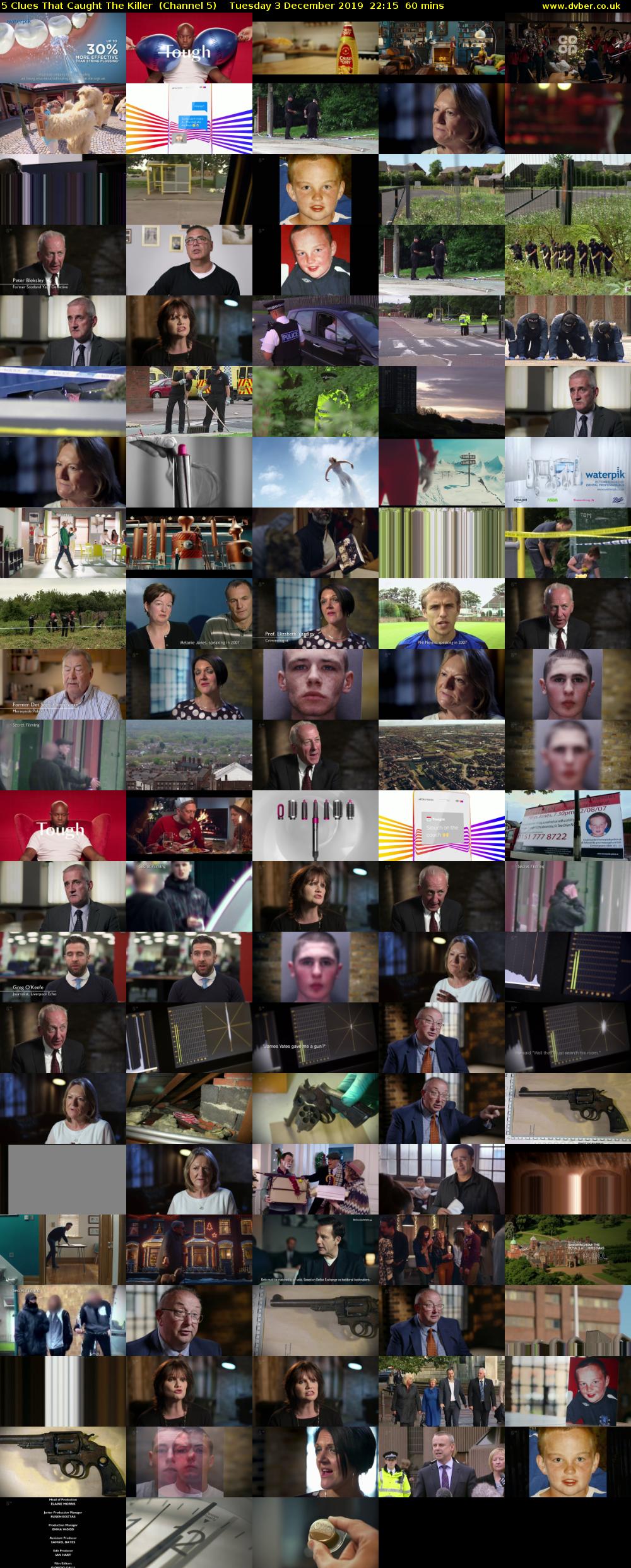5 Clues That Caught The Killer  (Channel 5) Tuesday 3 December 2019 22:15 - 23:15