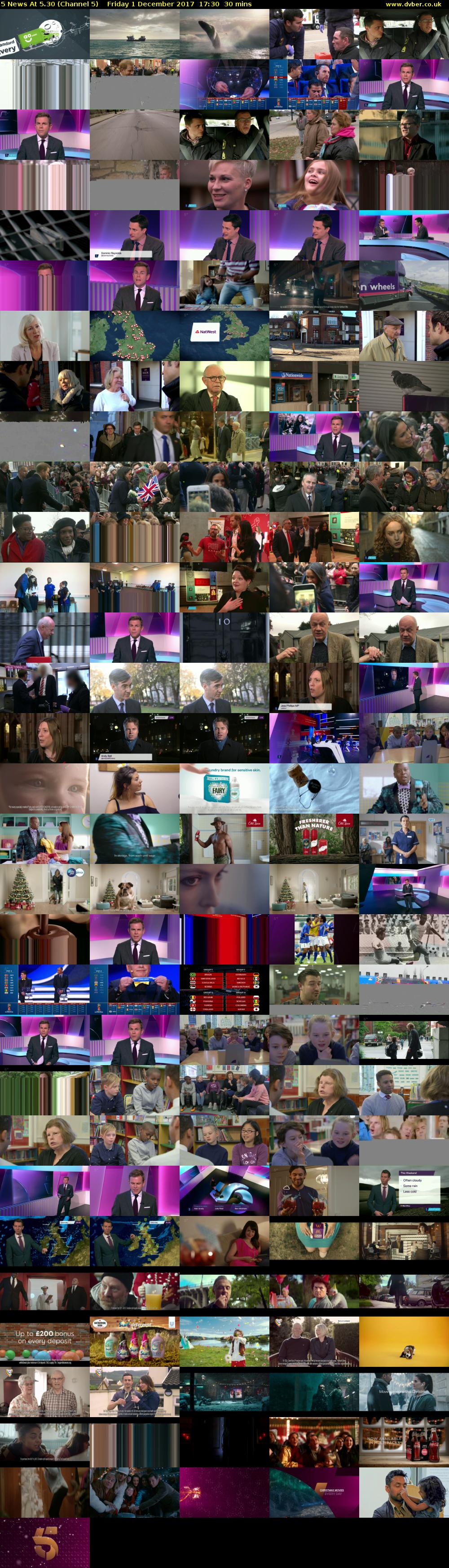 5 News At 5.30 (Channel 5) Friday 1 December 2017 17:30 - 18:00