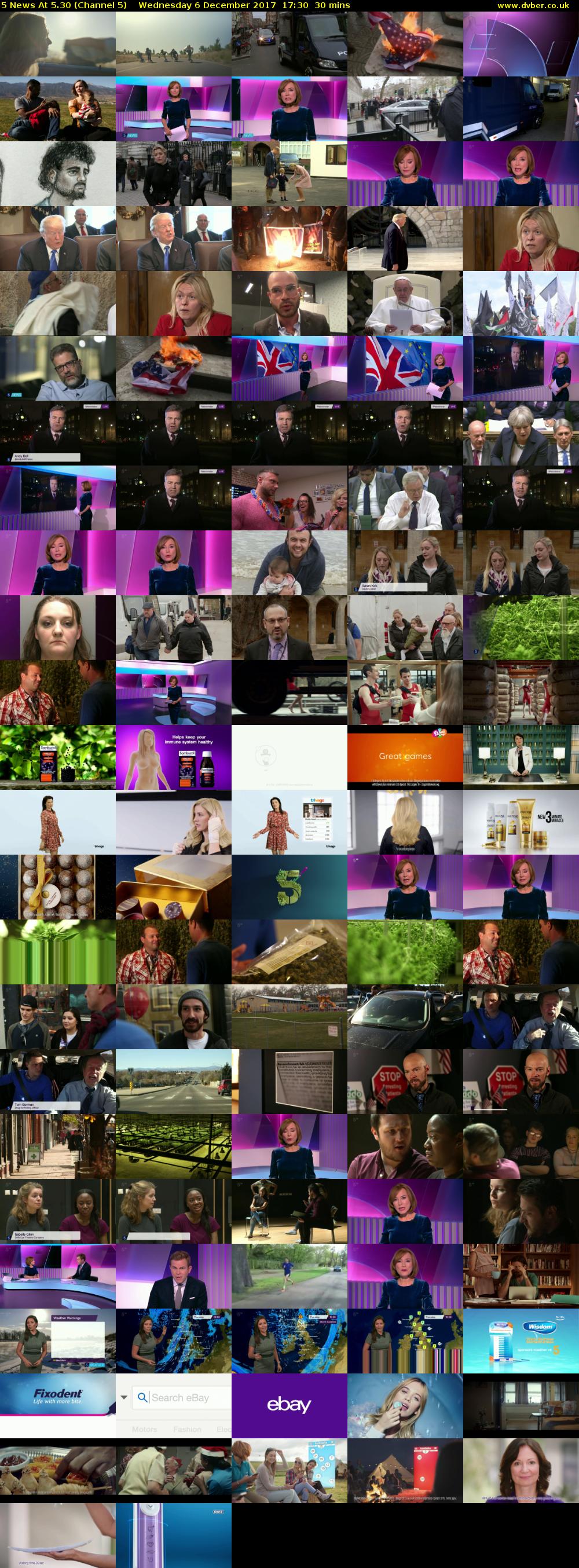 5 News At 5.30 (Channel 5) Wednesday 6 December 2017 17:30 - 18:00