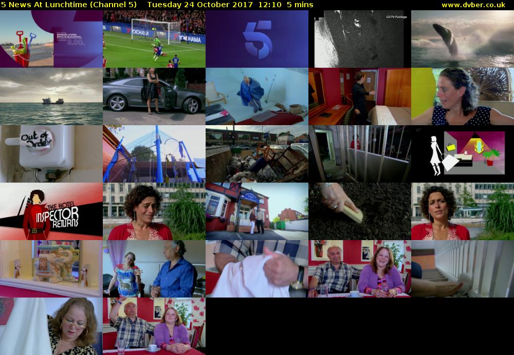 5 News At Lunchtime (Channel 5) Tuesday 24 October 2017 12:10 - 12:15